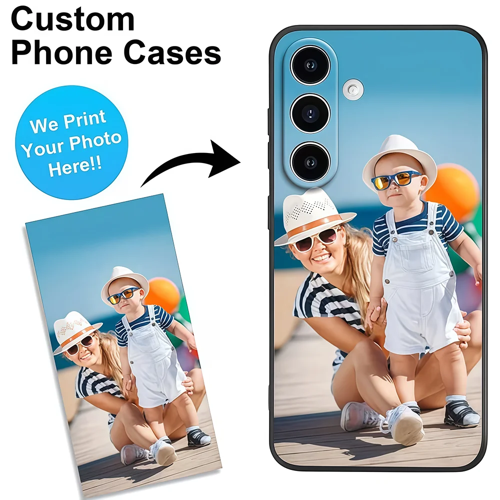 DIY Customized Photo Phone Case For Samsung GalaxyS26 S25 S24 S23 S22 S21 S20 Plus FE Ultra A52 A53 A54 A55 A56 Soft Back Cover