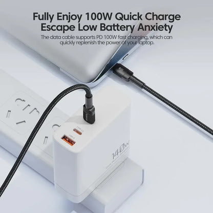 Toocki 100W Type C to USB C Cable PD 3.0 Quick Charge 4.0 Fast Charging Type C to Type C for iPhone 15 Macbook Samsung Xiaomi - Urbizia