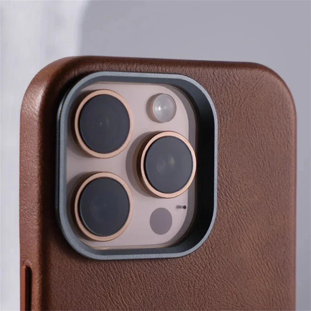 Luxury Retro Leather MagSafe Magnetic iPhone Case