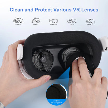 STARTRC Lens Protector Set Compatible with Meta Quest 3S Accessories, Soft Lens Protector Cover, Glasses Spacer with Blue Light Blocking Glasses for Oculus Quest 3S/Quest 2 (Not Fit for Quest 3)
