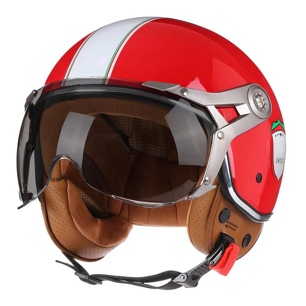 BLD Open-Face ABS Motorcycle Helmet, M–XL