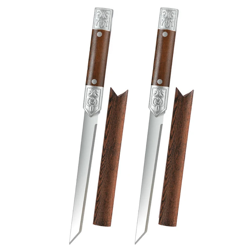 1/2/3 Straight Blade Kitchen Knife Set, Professional Kitchen Fruit Knife, Portable Cutting Knife, High Hardness Japanese Knife