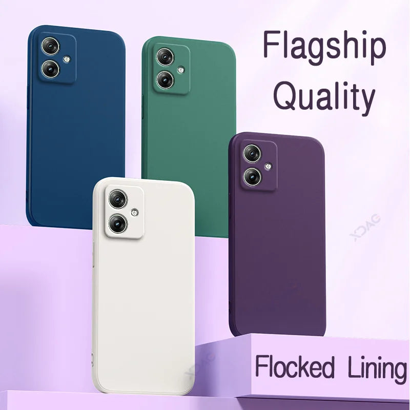 Luxury Dual Layer Cellphones Cases Covers for Motorola Moto G54 Power G64 5G G54Power MotoG64 Soft Square Liquid Silicone Armor