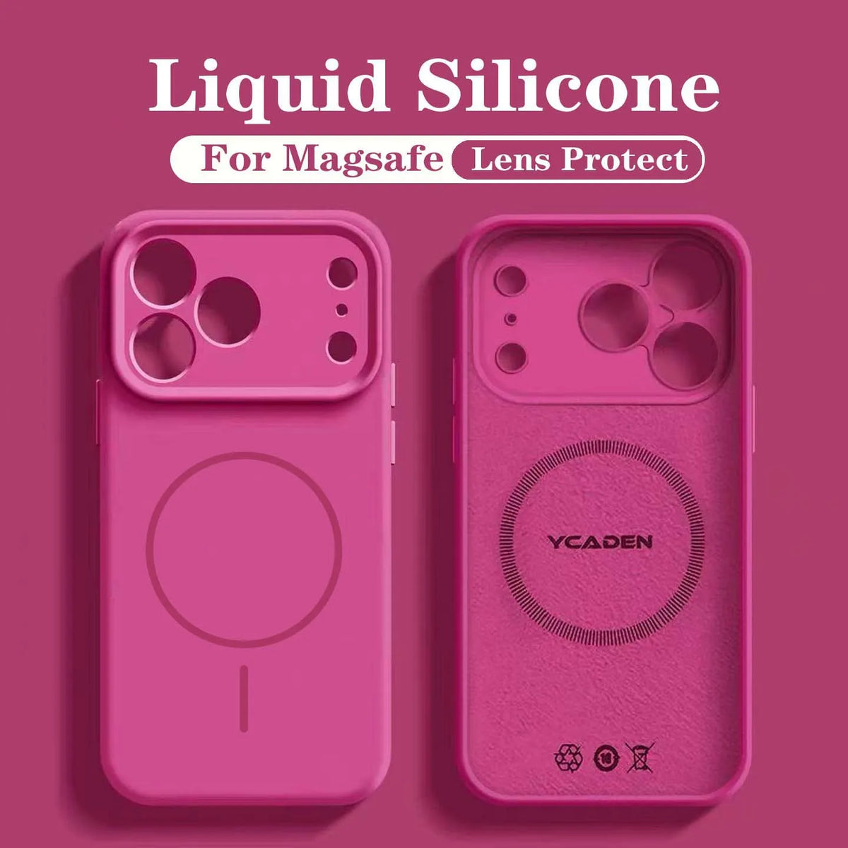 For 18 Magsafe Magnetic Wireless Charging Solid Color Soft Silicone Phone Case For iPhone 18 17 Pro Max 16 15 14 13 Bumper Cover