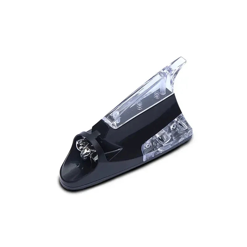 New Car Wind Shark Fin Antenna LED Warning Flash Upgrade Car Radio Signal Enhancement Roof Antenna Accessories
