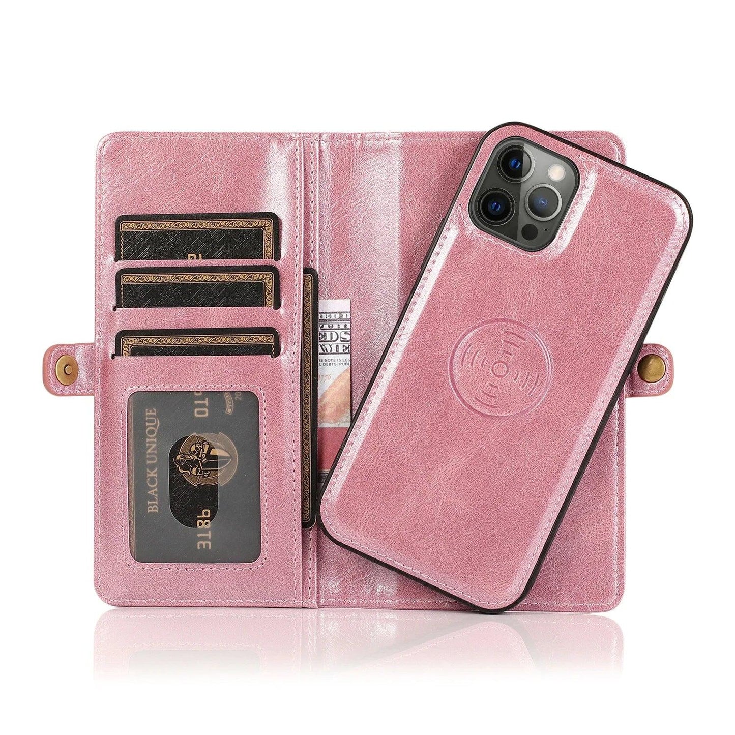 Flip Leather Wallet Case For iPhone 12 11 Pro Max Detachable Magnetic Leather Cover for iPhone 11 12 Pro Max X XR XS Max 8 7Plus