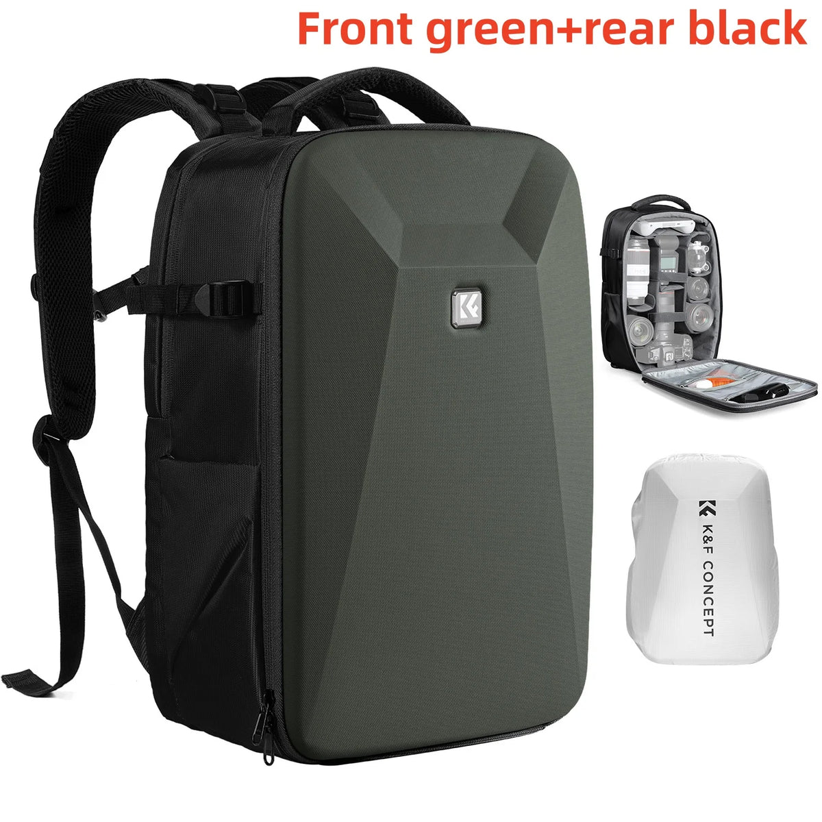 K&F CONCEPT 22L Camera Bag Large Capacity Travel Photography Backpack Waterproof Men's Backpack Bag DSLR/SLR Camera Rain Cover