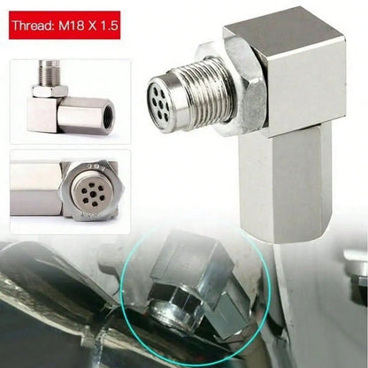O₂ Sensor Spacer Adapter 90 Degree Connector Adapter M18x1.5 For Cars Engine Exhaust Systems Engine Light Universal