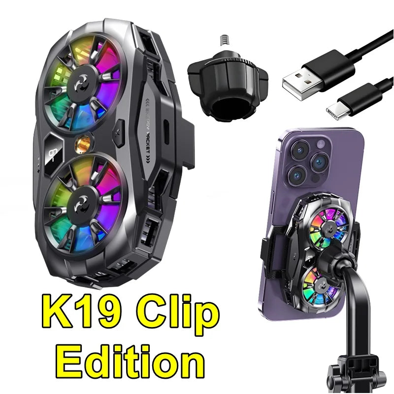 K20 Magnetic Semiconductor Phone Cooler with RGB & Display