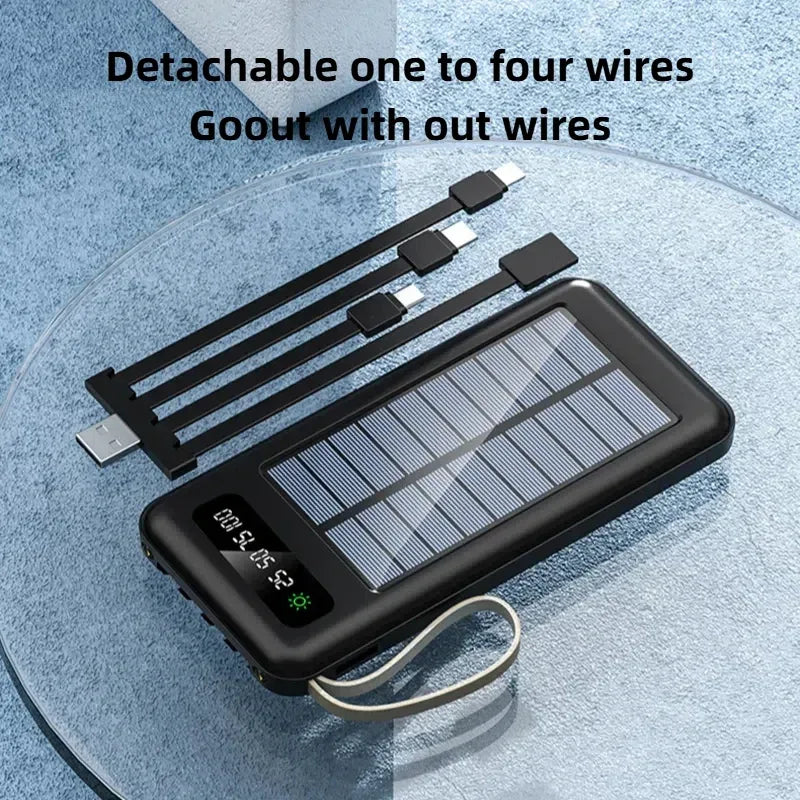 Solar Power Bank 50000mAh Fast Charging Portable Battery