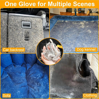 Double-Sided Pet Grooming Gloves, Cat Grooming Gloves, Pet Grooming Gloves for Dogs Bathing, Versatile Grooming Gloves for Washi - Urbizia