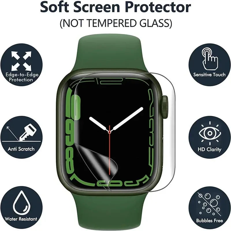 Hydrogel Screen Protector 5-Pack for Apple Watch
