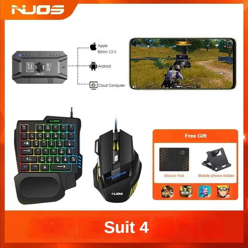 M1 Pro Mobile Phone Game Converter Gaming Keyboard Mouse Controller BT V5.0 Programmable Adapter Support IOS Android System