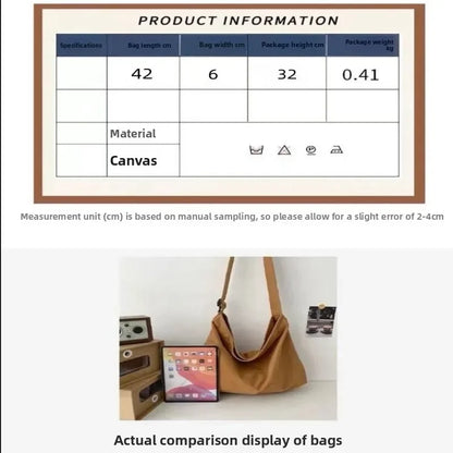 Spring 2026 Japanese Style Canvas Messenger Bag for Men Retro Thickened Sturdy Free Shipping