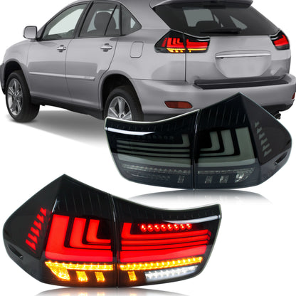 LED Tail Lights for Lexus RX350 RX330 RX400h 2004-2009 Start-up Animation Dynamic Turn Signal Rear Lamps Assembly