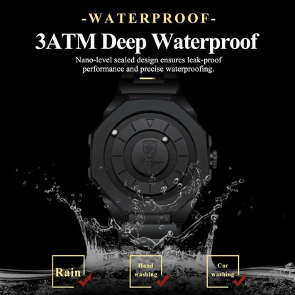 POEDAGAR Top Original Casual Watch For Men Waterproof Luxury Fashion Men's Clock Stainless Steel Man Wristwatch Quartz Sport+Box