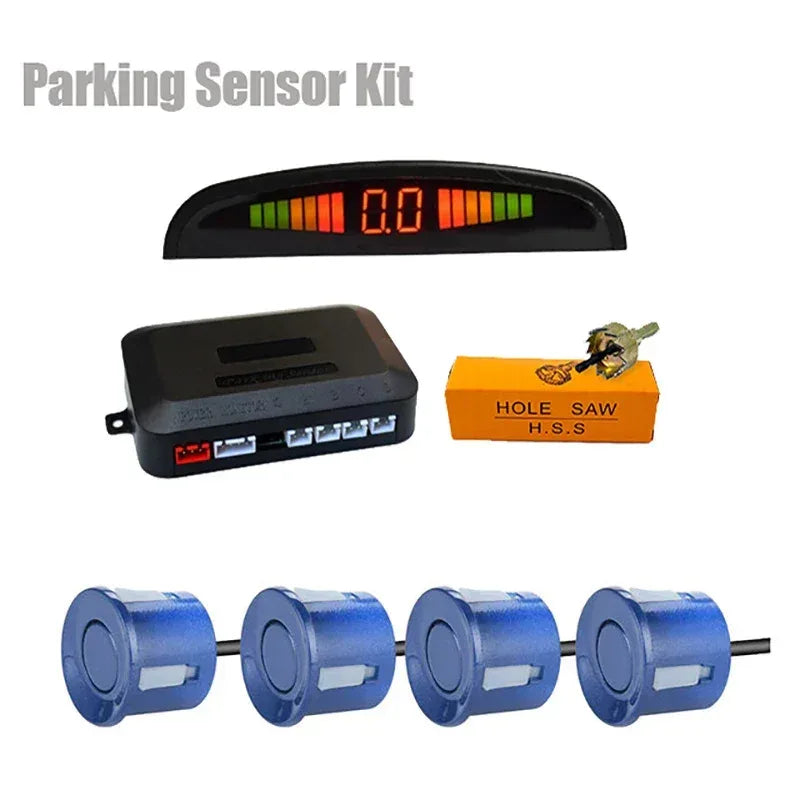 Car LED Parking Sensor Kit with 4 Radar Accurate Digital Display of Obstacle Distance Alarm Parktronic Kit Suitable For Most Car - Urbizia