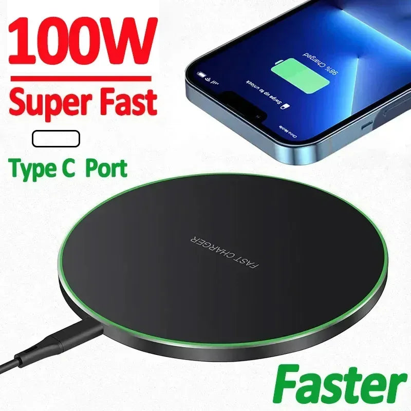 100W Fast Wireless Charger Pad – Qi Wireless Charging Station - Urbizia