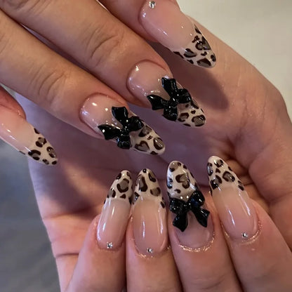 Black Cool Fake Nails – Halloween Bat Press on Nails
