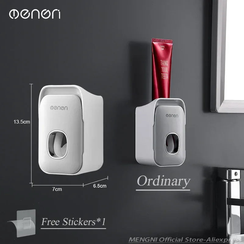 Automatic Toothpaste Dispenser & Wall-Mounted Toothbrush Holder - Urbizia