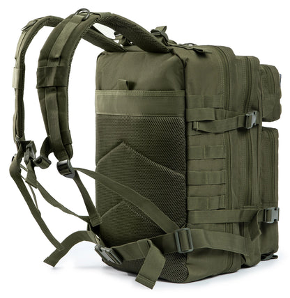 45L Tactical Travel Backpack Molle Storage Bag Large Capacity Multi Pocket Wear Resistant Camping Hiking Trekking Rucksack Durable Outdoor Mountain Climbing Daypack For Men Women Travellers Bushcraft Wilderness Trip Daily Com