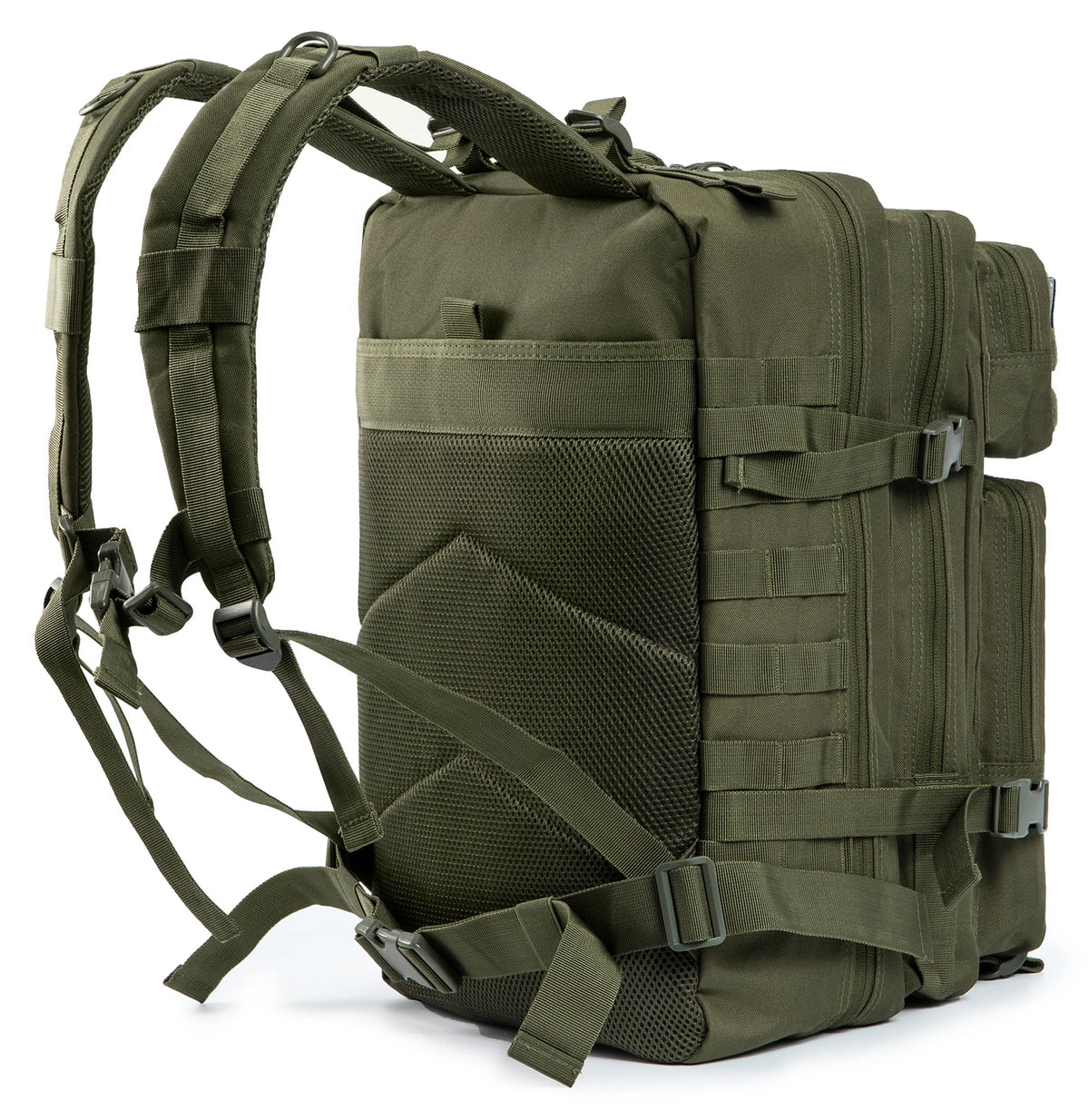 45L Tactical Travel Backpack Molle Large Capacity Multi Pocket Storage Bag Durable Wear Resistant Camping Hiking Trekking Bushcraft Daypack Heavy Duty Rucksack For Men Women Business Trips Mountain Climbing Daily Commute Lugg