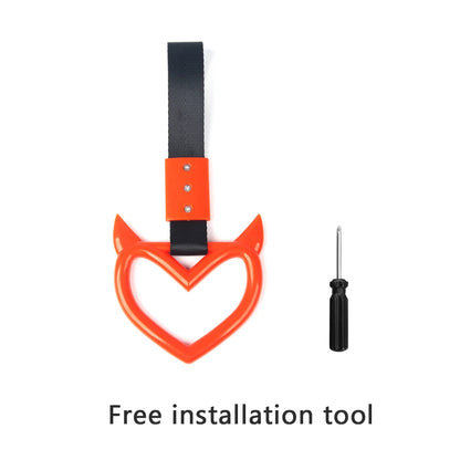 JDM Auto Accessories Cat Tsurikawa Ring Handle Hand Strap Loops Bumper Bus Car Drift Charm Warning Tag