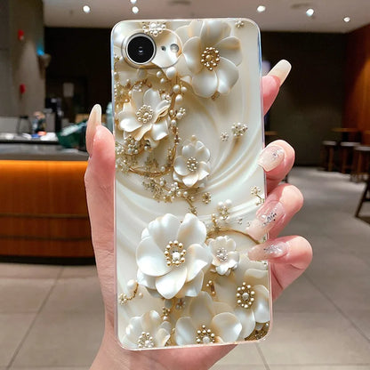 For iPhone 16e Case Clear Luxury Fashion Butterfly Flowers Soft TPU Silicone Jelly Back Cover for Apple iPhone 16e Phone Case
