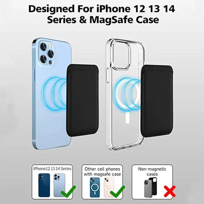For Magsafe Official 1:1 Leather wallet Magnetic Card holder Case For iPhone 18 Pro 17 16 15 Pro Max Samsung Bag With Box Cover