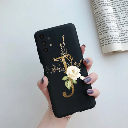 Flower Alphabet Soft TPU Case for Samsung Galaxy A Series