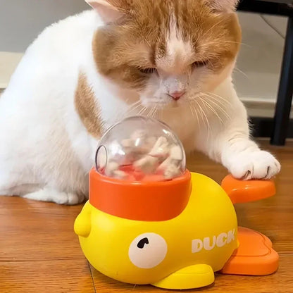 Little yellow duck pet leaking device pet interactive toys educational training device pet feeding device puppy leaking toys - Urbizia