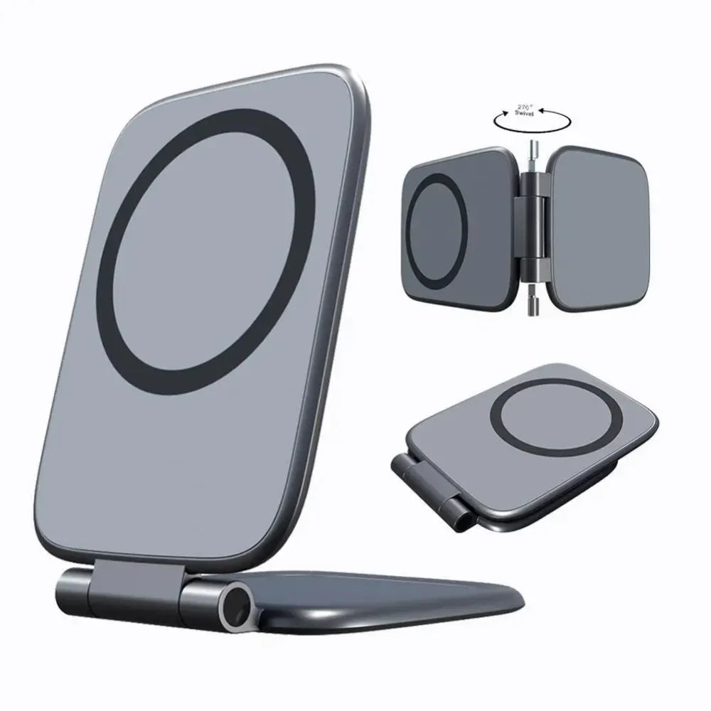 Ultrathin Magnetic Car Phone Holder Adjustable Foldable Anti shake Vehicle Navigation Stand Universal for Car and Desktop