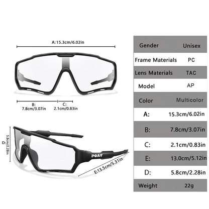 POAT Photochromic UV400 MTB Cycling Sunglasses