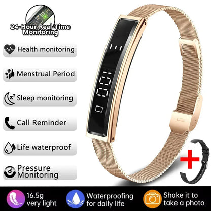 2026 New Fashion Women Smart Bracelet Sport Mode Fitness Tracker Heart Rate Health Monitoring IP68 Waterproof Smart Watch Men - Urbizia