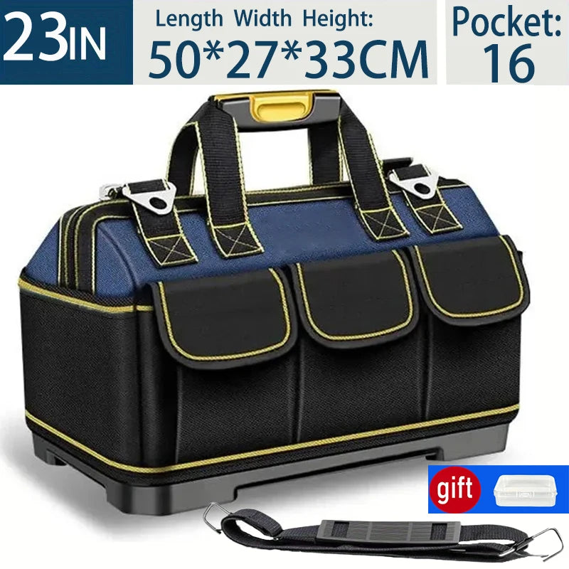 Multifunctional 13in-23inch Tool Bag Thicken Big Capacity Waterproof Wear-Resistant Toolkit MultiPocket Electrician Storage Bag