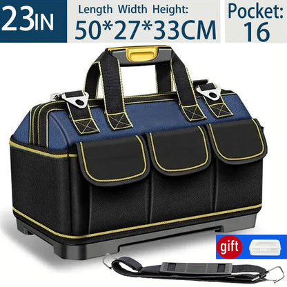 Multifunctional 13in-23inch Tool Bag Thicken Big Capacity Waterproof Wear-Resistant Toolkit MultiPocket Electrician Storage Bag