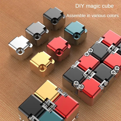 Metal Magnetic Pocket Cube 2x2 Puzzle Toy for Stress Relief