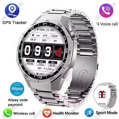 New Watch 5 Smart Watch 5 Pro Men HD AMOLED Screen GPS Heart rate Bluetooth Call IP68 Waterproof Man Smartwatch Holiday Gifts - Urbizia