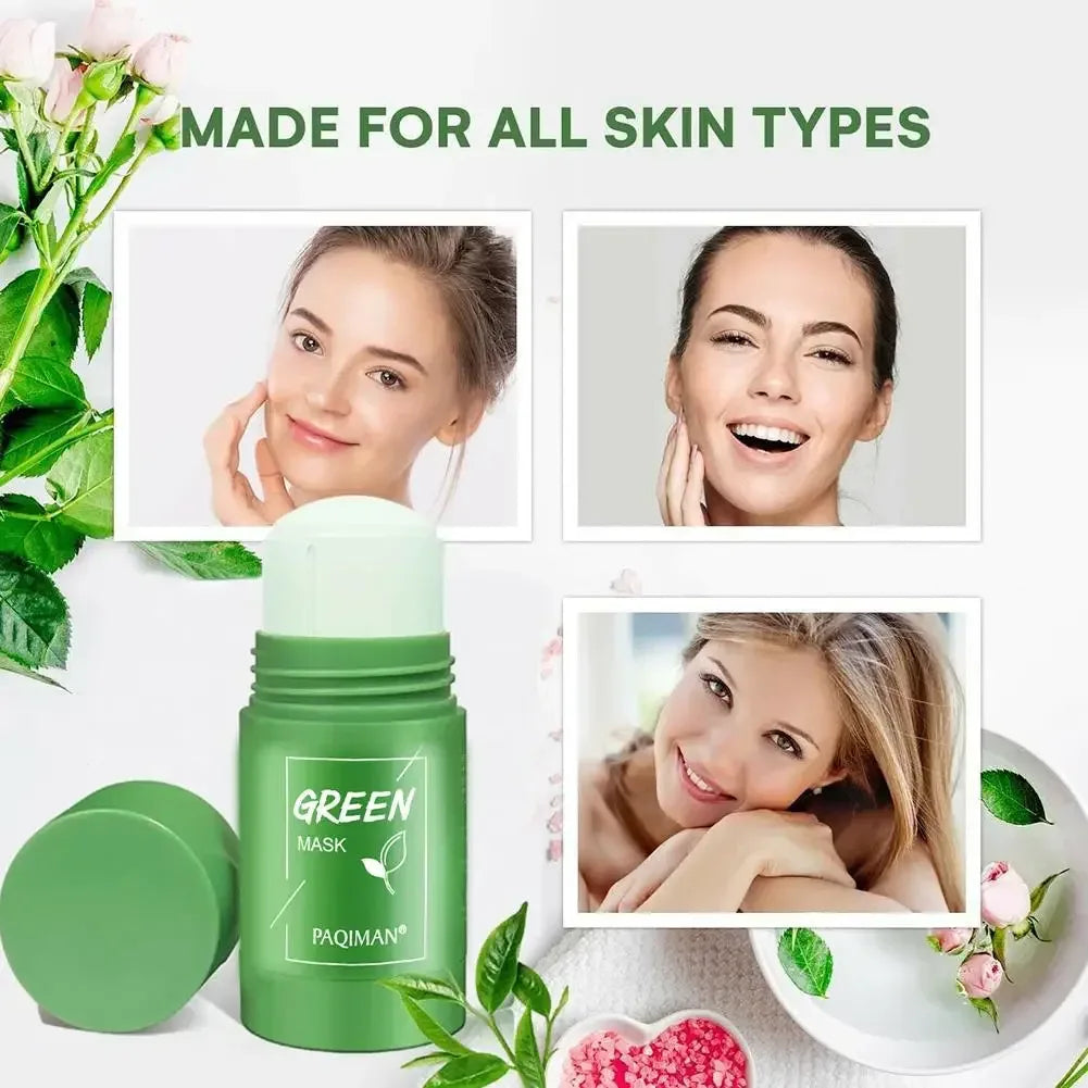 Green Tea Mask Face Clean Green Tea Cleansing Deep Moisturizing Shrink Pores Blackhead Acne Facial Korean Skin Care - Urbizia
