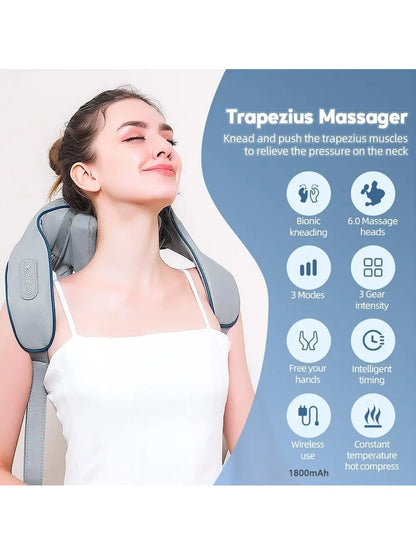 Manual Wooden Massage Roller – Full-Body Handheld Massager