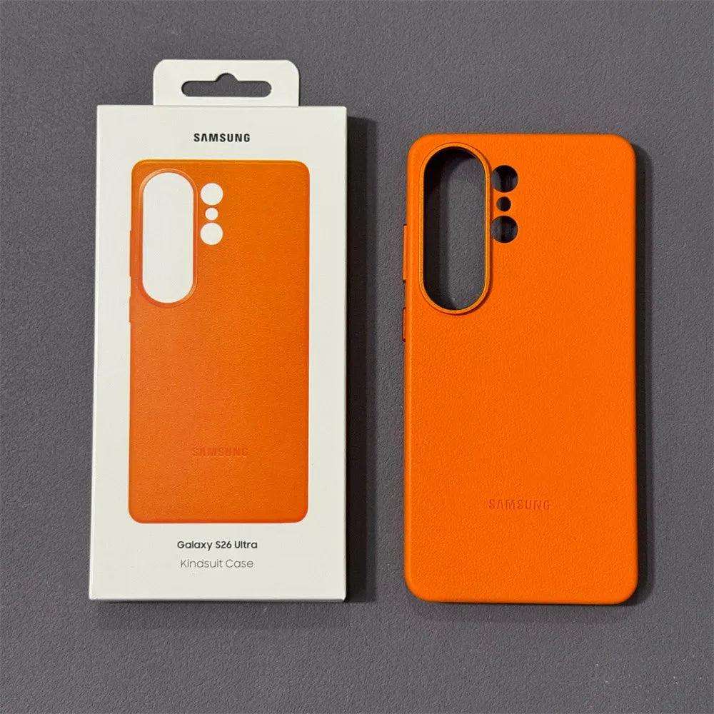 Samsung Galaxy S26 Leather Case – Full Coverage Shockproof Shell