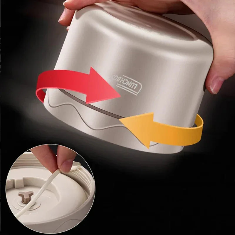 304 Stainless Steel Insulated Double-Layer Lunch Box with Bag