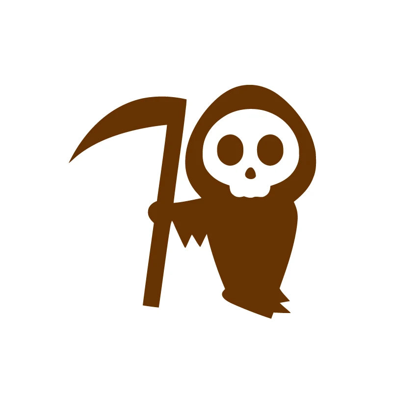 Grim Reaper Vinyl Sticker – Spooky Skeleton Peeker Decal