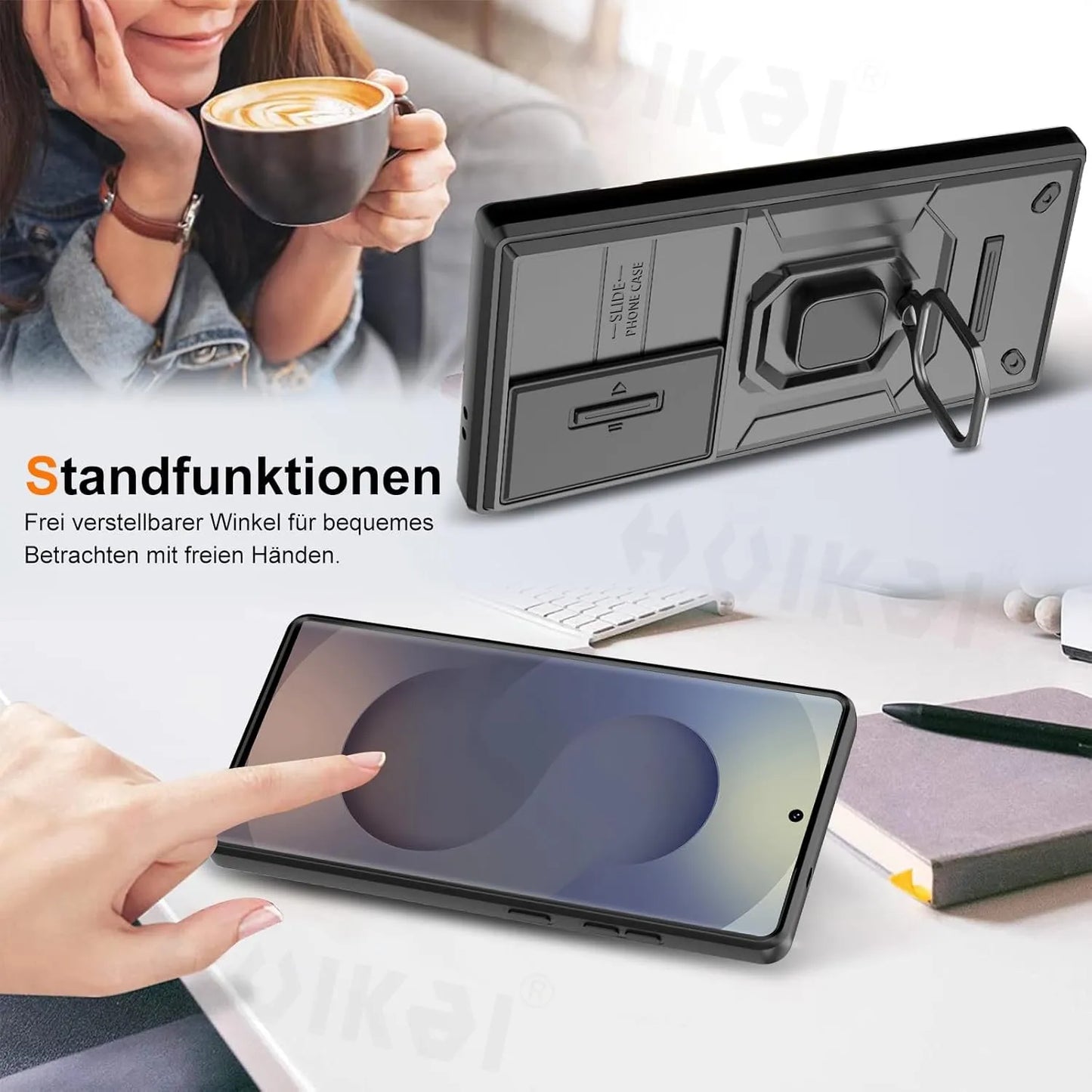 Case For Samsung Galaxy S26 Ultra Samsung S26 Plus Samsung S26 Slide Camera Case Stand Armor Antifall Protection Kickstand Cover