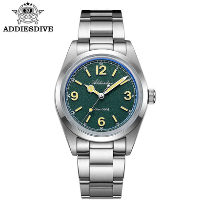 ADDIESDIVE New VH31 Quartz Watches Bubble Glass Retro Elegant WristWatch BGW9/C3 Luminous Waterproof 10Bar Men's Watch AD2518