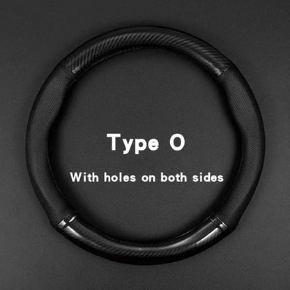 Carbon fiber car steering wheel cover, breathable and sporty, all season universal anti slip and wear-resistant handle cover