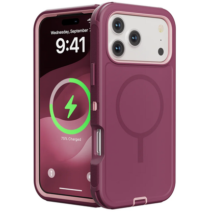 Rugged Armor OTT Defender Box Magnetic Phone Case For IPhone17 Pro Max Air 16 15 14 13 12 For Magsafe Shockproof Protect Cover