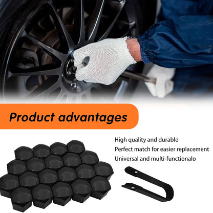 20Pcs 17/19/21mm Car Wheel Nut Caps Auto Hub Screw Cover Bolt Rims Exterior Decoration Special Socket Protection Dust Proof