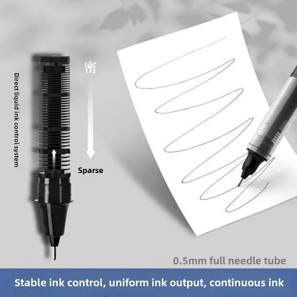 10Pcs High Quality Needle Type Gel Pen Straight Liquid Ballpoint Pens Perfect Kawaii Stationery for School/Office Writing Supply