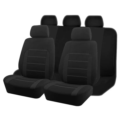 AUTO PLUS Sports Universal Polyester Car Seat Cover Set Fit Most Car Plain Fabric Bicolor Stylish Car Accessories Seat Protector